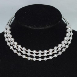 occidental style brief multilayer Pearl necklace Rhinestone bride Pearl Collar..