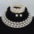 bride wedding Pearl Rhinestone chain fashion Collar bangle ear stud three claw chain set
