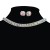   occidental style fashion blue chain necklace ear stud set  woman
