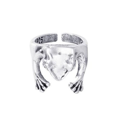 ( 3 anti silver) exaggerating ring woman occidental styleins wind opening animal