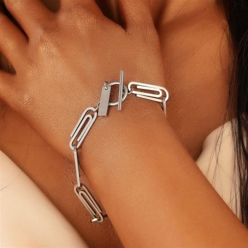 occidental style bracelet man briefins Korea samll titanium steel woman
