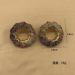 occidental style exaggerating high hollow earrings color earrings glass fully-..
