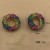 occidental style exaggerating high hollow earrings color earrings glass fully-jewelled fashion ear stud E