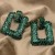 occidental style exaggerating high earrings color earrings color glass fully-jewelled fashion ear stud Earring 