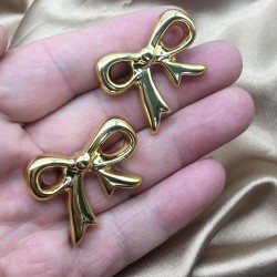 occidental style samll brief bow ear stud high fashion all-Purpose earrings ea..