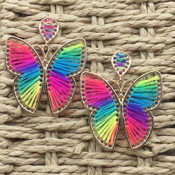 occidental style handmade surround earrings weave butterfly ear stud Bohemian ..