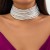 occidental style multilayer retro Collar imitate Pearl necklace woman temperament big samll beads