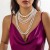 occidental style multilayer retro Collar imitate Pearl necklace woman temperament big samll beads