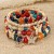 occidental style fashion lady Bohemia multilayer crystal bracelet butterfly pendant colorful bracelet