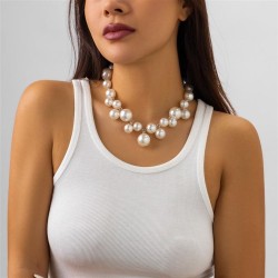occidental style  creative handmade beads imitate Pearl tassel necklace woman ..