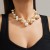 occidental style  creative handmade beads imitate Pearl tassel necklace woman  personality splice