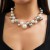 occidental style  creative handmade beads imitate Pearl tassel necklace woman  personality splice