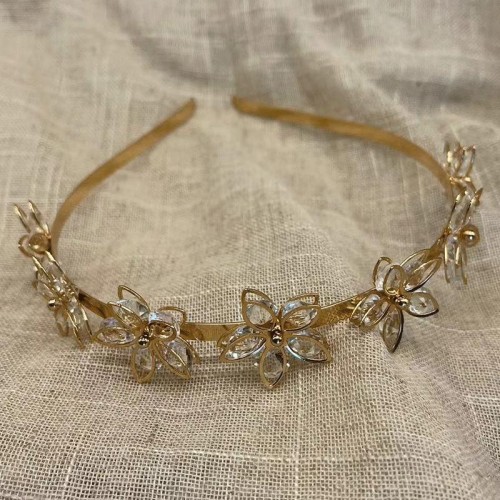  Headband occidental style head palace wind flowers Rhinestone Metal Headband