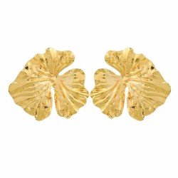 summer Alloy leaves flowers earrings occidental style exaggerating Earring lad..