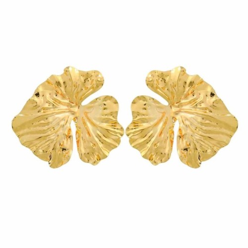 summer Alloy leaves flowers earrings occidental style exaggerating Earring lady trend Metal