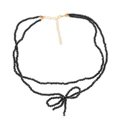 summer occidental style necklace lady multilayer Acrylic weave elegant bow