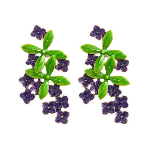  enamel flowers earrings occidental style Earring woman Bohemian style elegant flowersearrings