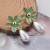ins wind occidental style earrings geometry drop flowers Pearl ear stud brief all-Purpose Alloy enamel Earring
