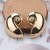same style occidental style exaggerating Alloy gold silver color earrings retro temperament big ear stud new E