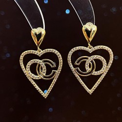silver love embed zircon earrings Korea brief Word ear stud fashion temperamen..