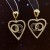 silver love embed zircon earrings Korea brief Word ear stud fashion temperament earring high Earr