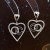 silver love embed zircon earrings Korea brief Word ear stud fashion temperament earring high Earr