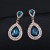 occidental style brief  crystal drop gem earrings fashion temperament all-Purpose earring