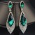  occidental style exaggerating earrings crystal gem earring ear stud woman bride banquet Earring