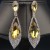  occidental style exaggerating earrings crystal gem earring ear stud woman bride banquet Earring
