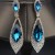  occidental style exaggerating earrings crystal gem earring ear stud woman bride banquet Earring