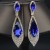  occidental style exaggerating earrings crystal gem earring ear stud woman bride banquet Earring