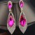  occidental style exaggerating earrings crystal gem earring ear stud woman bride banquet Earring