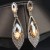  occidental style exaggerating earrings crystal gem earring ear stud woman bride banquet Earring