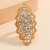  fashion occidental style brief hollow ring temperament exaggerating creative geometry diamond opening r