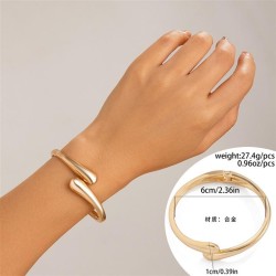 occidental style  exaggerating big drop Metal surface mirror opening bangleins..