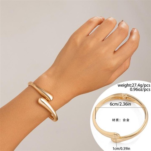 occidental style  exaggerating big drop Metal surface mirror opening bangleins wind