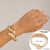 occidental style  exaggerating big drop Metal surface mirror opening bangleins wind