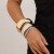 occidental style  exaggerating big drop Metal surface mirror opening bangleins wind