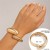occidental style  exaggerating big drop Metal surface mirror opening bangleins wind