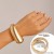 occidental style  exaggerating big drop Metal surface mirror opening bangleins wind