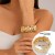 occidental style  exaggerating big drop Metal surface mirror opening bangleins wind