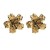 occidental style trend fashion Alloy flowers diamond ear stud Metal flowers brief high silver Earring woman