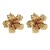 occidental style trend fashion Alloy flowers diamond ear stud Metal flowers brief high silver Earring woman