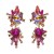 elegant fashion samll long style tassel earrings woman retro luxurious Alloy colorful diamond temperament Earri