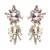 elegant fashion samll long style tassel earrings woman retro luxurious Alloy colorful diamond temperament Earri