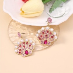  lovely sweet embed zircon imitate Pearl personality crown earring         fas..