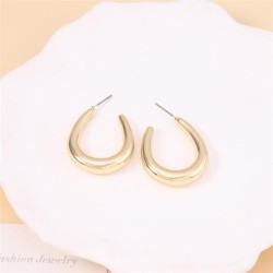 retro samll unique Metal surfaceU Word ear stud            fashion woman Earri..