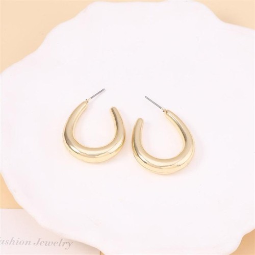 retro samll unique Metal surfaceU Word ear stud            fashion woman Earring