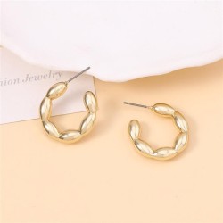  wind personality geometry Wordc Modeling twisted ear stud      brief fashion ..