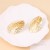  creative pattern personality big leaves Round ear stud       fashion trend